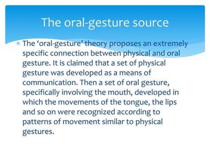 What is oral gesture