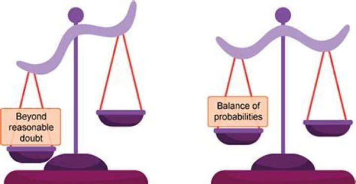 What is proof on the balance of probabilities