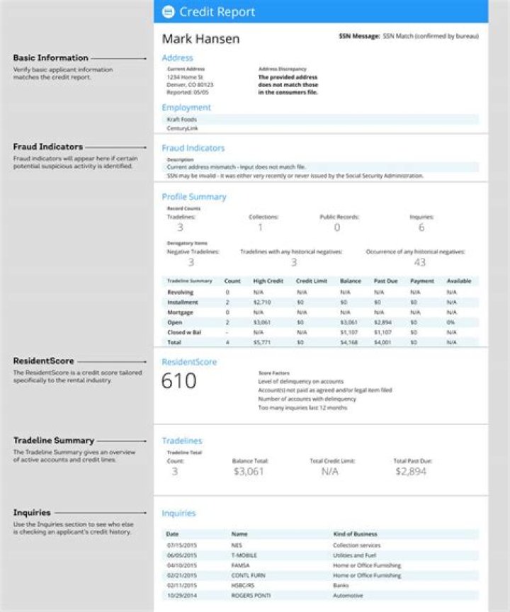 What is Tenant track on credit report