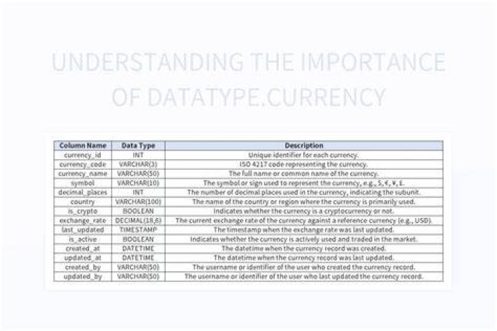 What is the datatype for currency in Java
