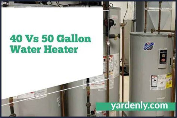 What is the difference between a 40 gallon and 50 gallon water heater