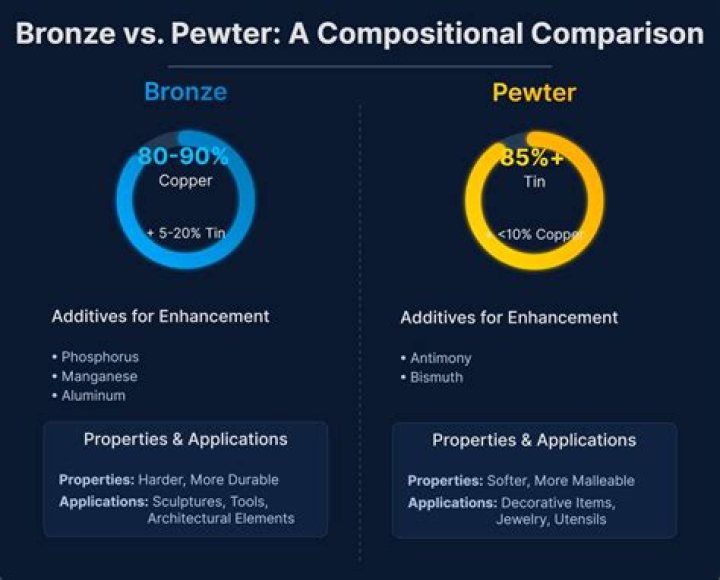 What is the difference between bronze and pewter