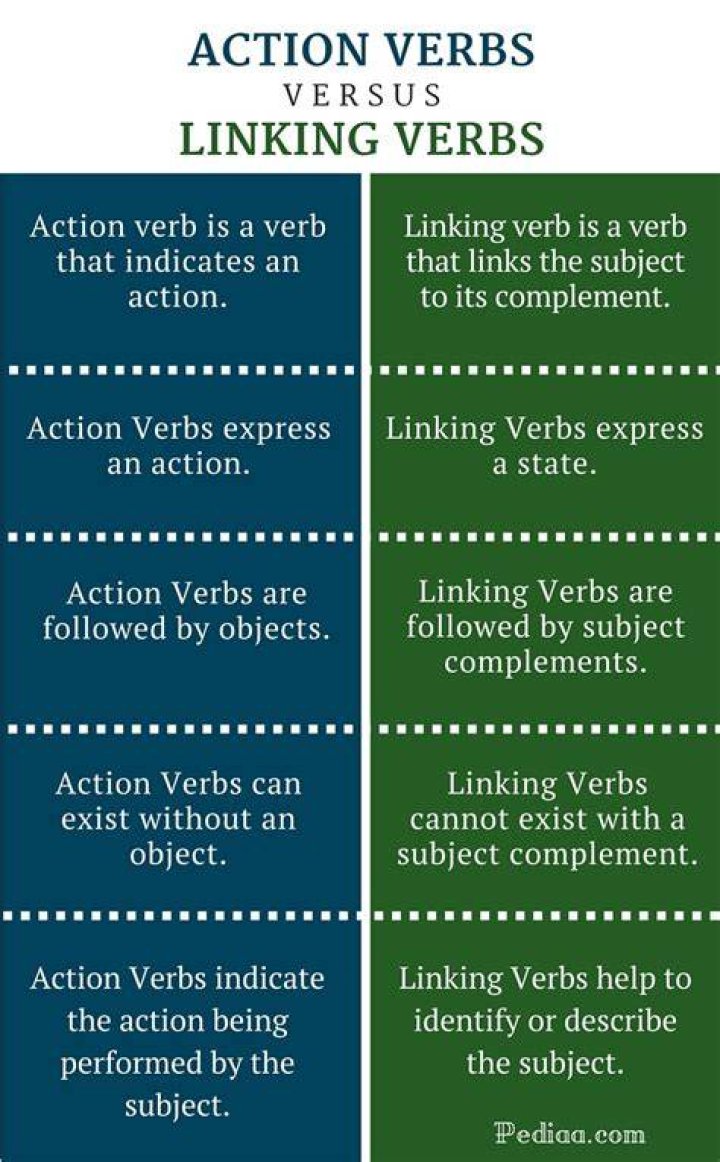 What is the difference between physical action verb and mental action verb