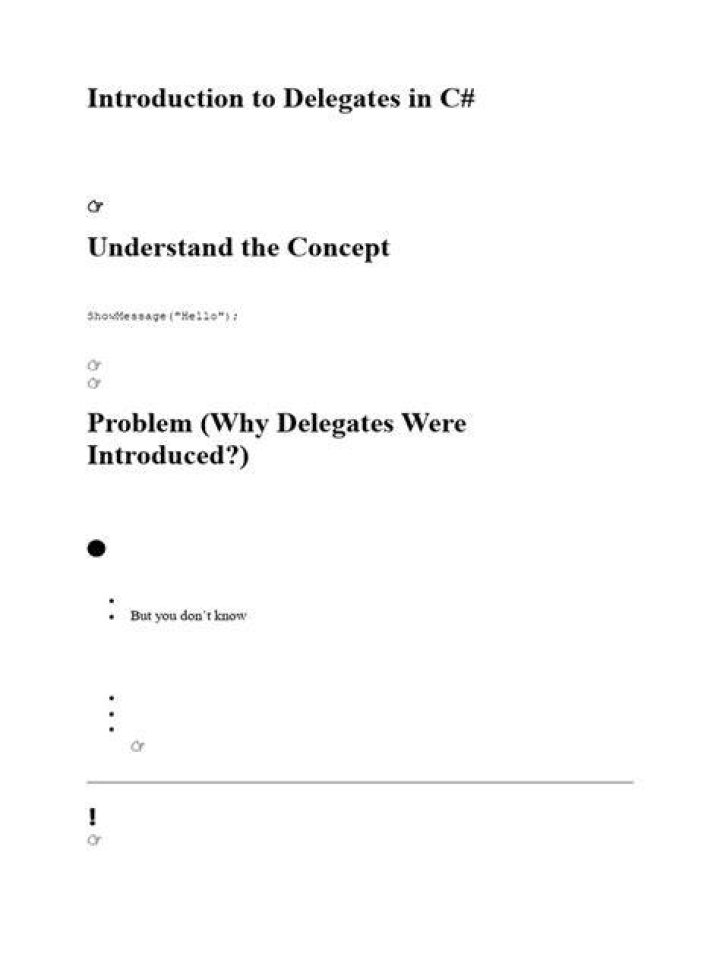 What is the main use of delegates in C