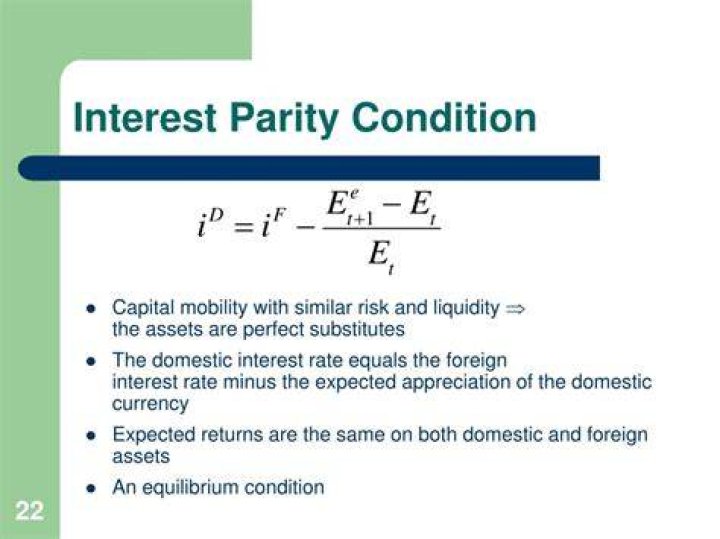 What is the real interest parity condition