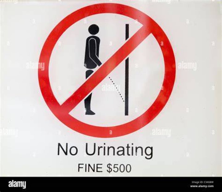 What is the sign of not urinating