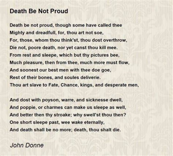 What is the summary of Death be not proud