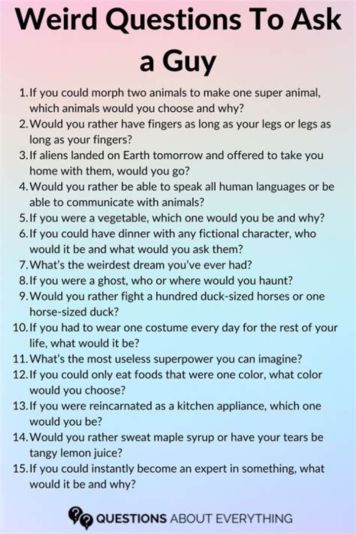 What is the weirdest question to ask
