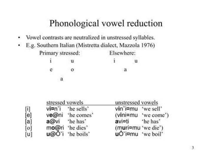 What is vowel reduction in English