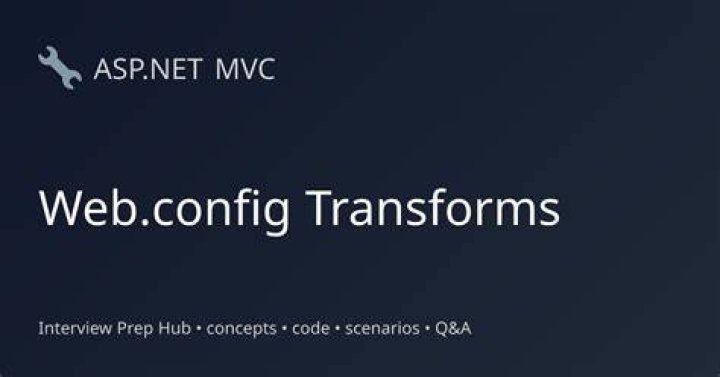 What is Web config in ASP NET MVC