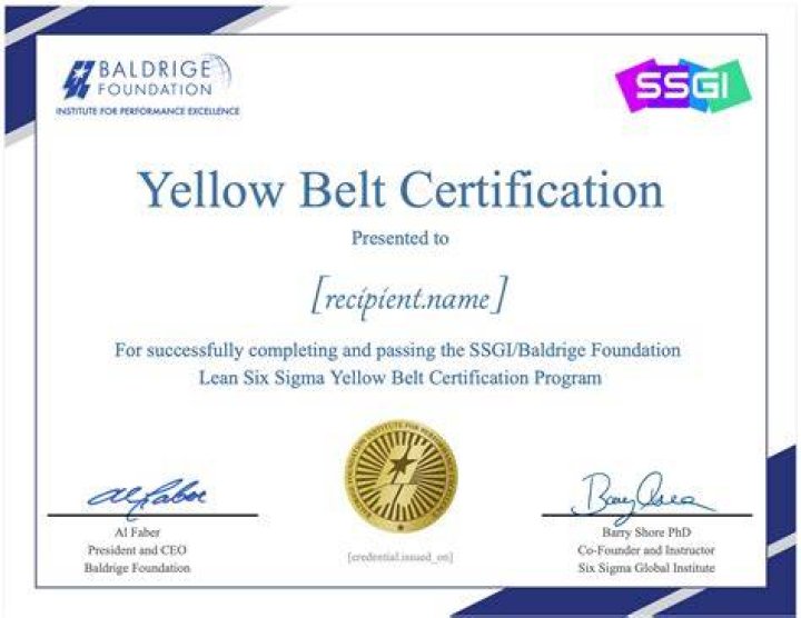 What is Yellow Belt certification