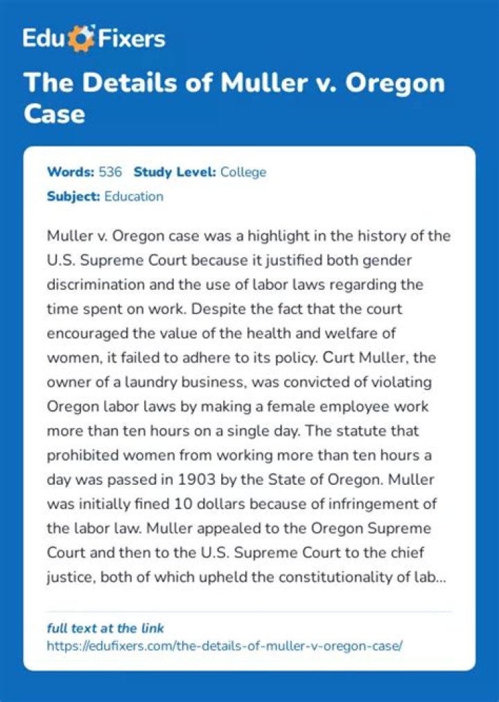 What overturned Muller v Oregon