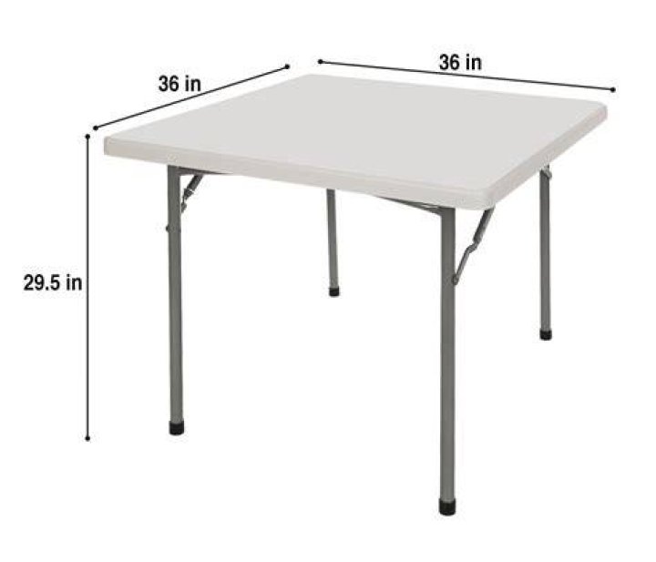 What size is a folding card table