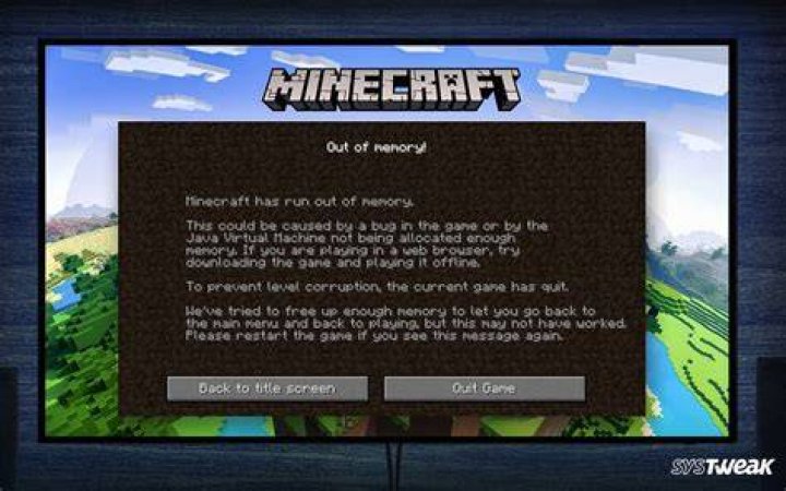 What to do if Minecraft runs out of memory