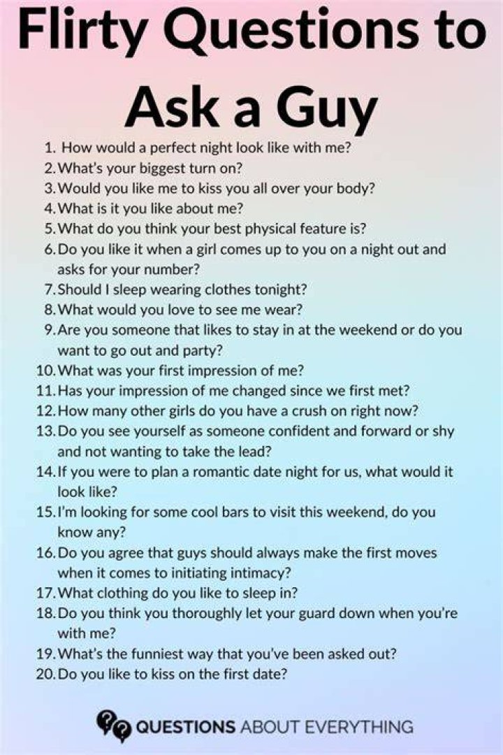 Whats a weird question to ask a guy