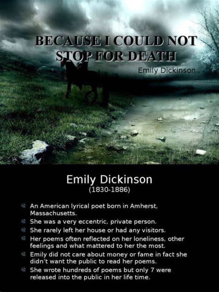 When did Emily Dickinson write because I could not stop for death