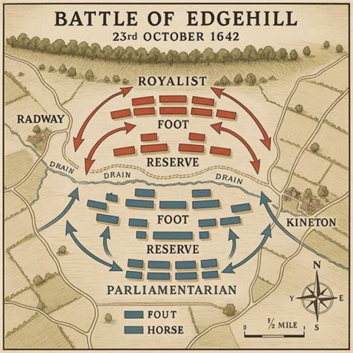 When did the battle of Edgehill end