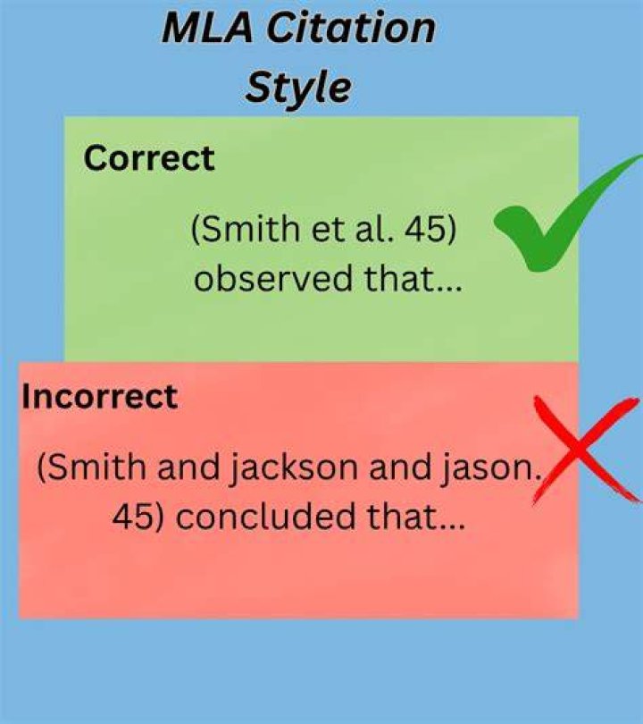 When Should et al be used in MLA style