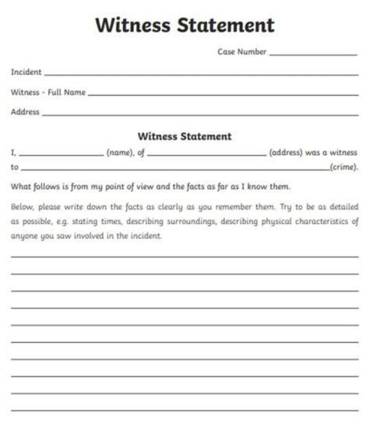 When should witness statements be taken