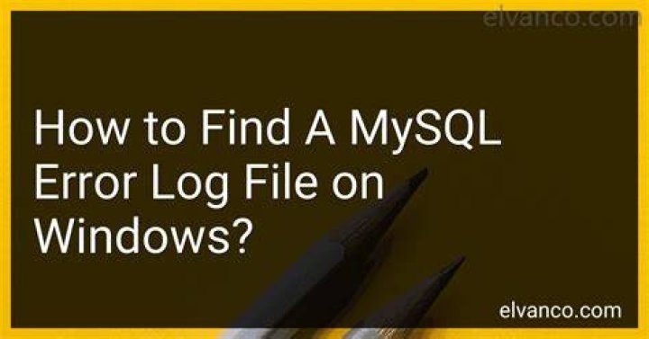 Where is the MySQL log file windows