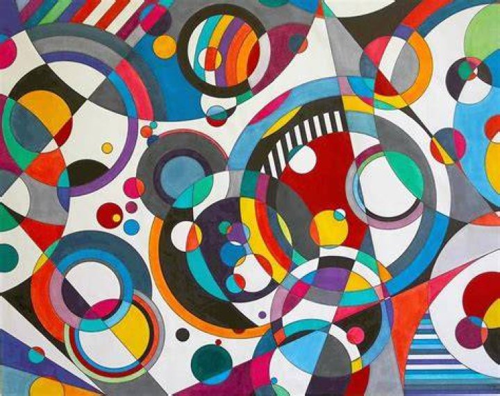 Which artists use geometric shapes