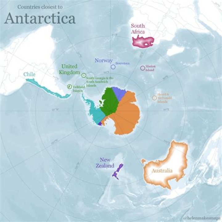 Which is the nearest country to Antarctica