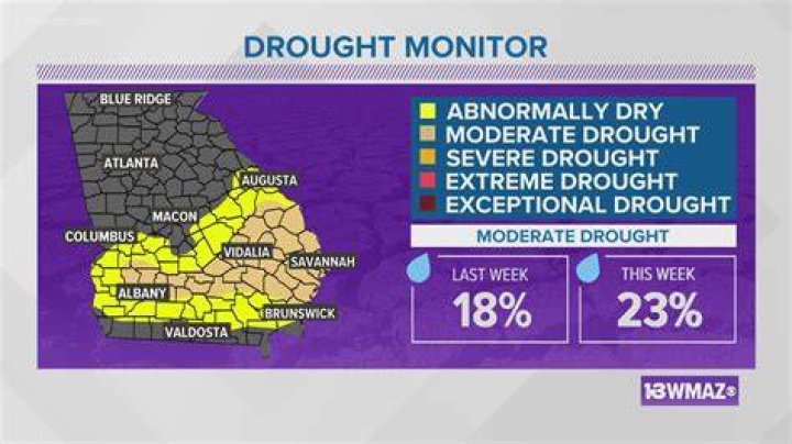 Which rivers in Georgia did the drought affect