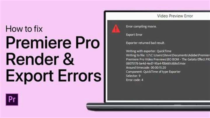 Why cant I export my Premiere Pro video
