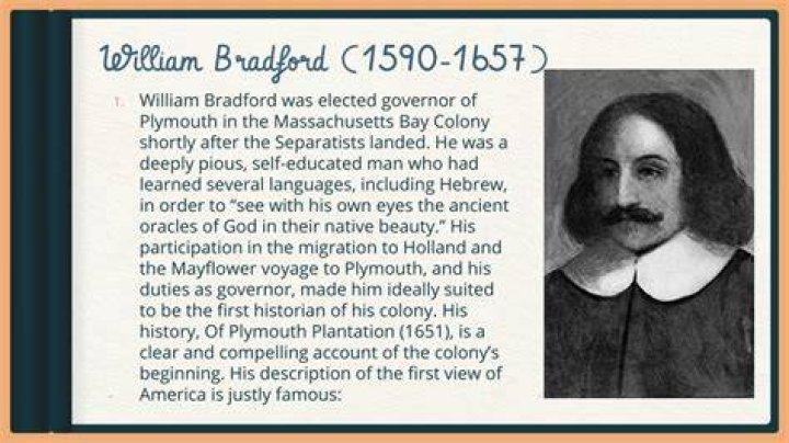 Why did William Bradford come to the New World