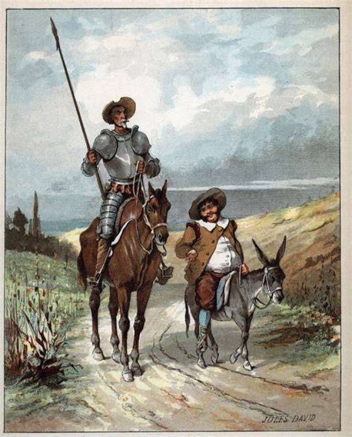 Why does Sancho Panza agree to become Don Quixotes squire