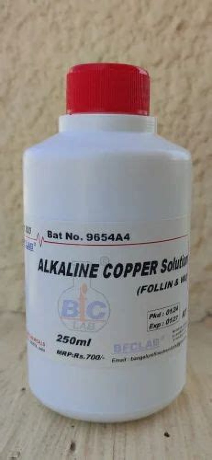 Why is the copper reagent prepared in alkaline solution