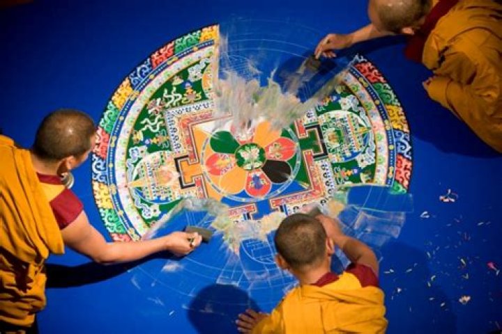 Why is the sand mandala destroyed after use