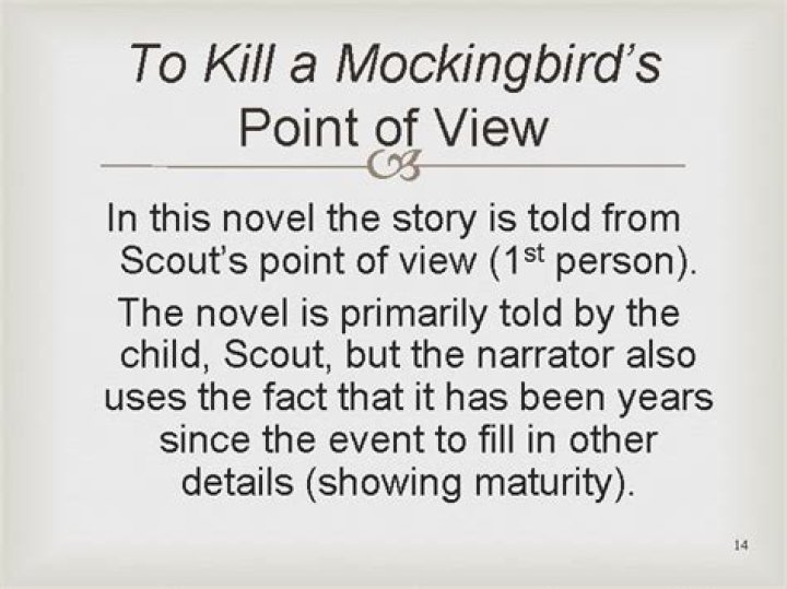 Why is To Kill a Mockingbird told from Scouts point of view
