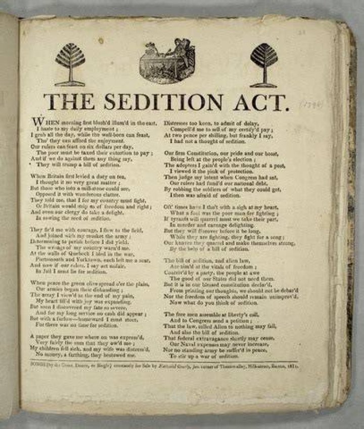 Why was the Sedition Act created