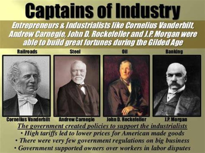Why were industrialists called captains of industry